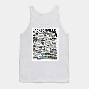 Jacksonville Florida Map Tank Top